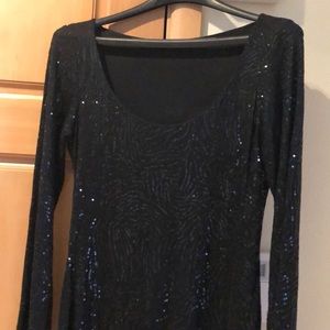 Sequin black cocktail dress